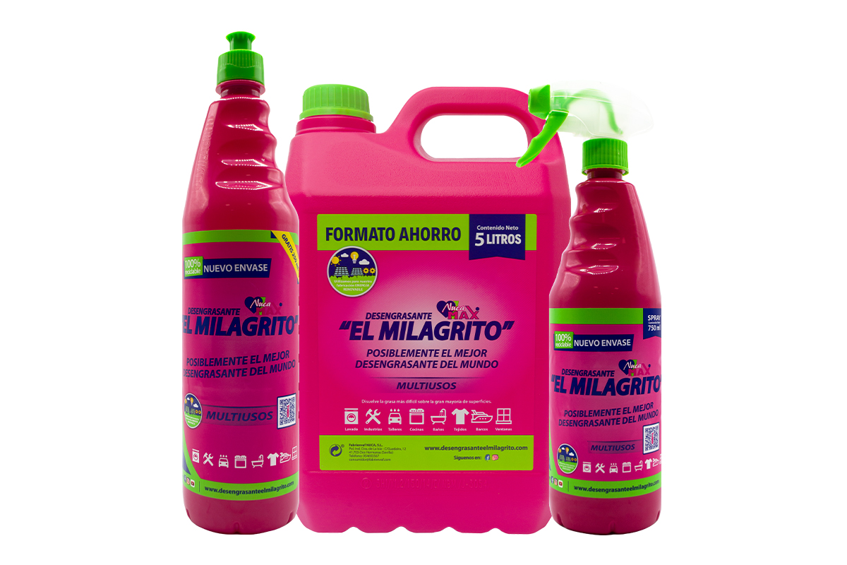 Desengrasante perfumado El Milagrito Spray 1 litro - Simi Seguridad